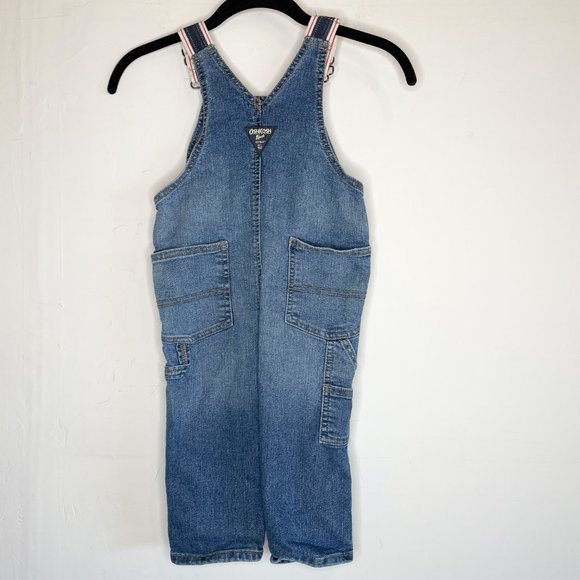 Oshkosh B'Gosh Denim Blue Jeans Unisex Overalls Size 2T Toddlers Girls or Boys - Picture 4 of 5